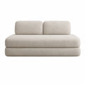 Beżowa sofa dwuosobowa z tkaniny bouclé, 180 × 95 × 78 cm