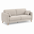 Beżowa sofa 2-osobowa 190 x 90 x 85 cm z poduszkami